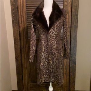 Long leopard coat
